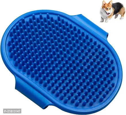 Pet Bath Brush for Dogs  Cats | Hand Brush (Color Blue) (Pack of 1) (Single)