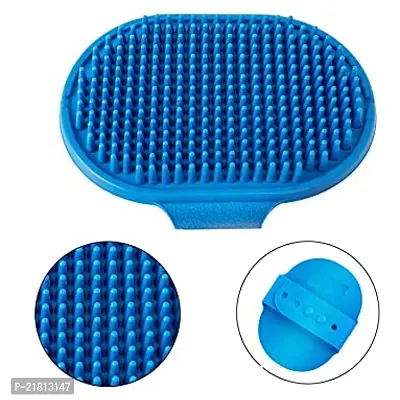 Pet Bath Brush for Dogs  Cats | Hand Brush (Color Blue) (Pack of 1) (Single)-thumb3