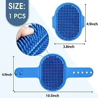 Pet Bath Brush for Dogs  Cats | Hand Brush (Color Blue) (Pack of 1) (Single)-thumb3