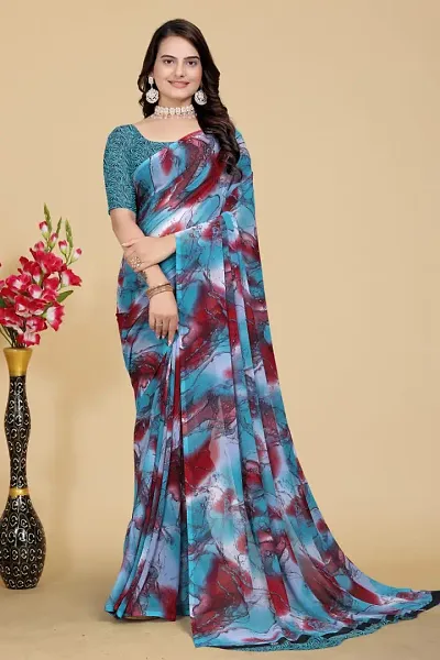 Stylish Fancy Designer Georgette Saree With Blouse Piece For Women