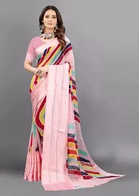 Sitanjali Women's Trendy Georgette Saree with Unstiched Blouse Piece (R_LEHER PINK(NEW)-thumb1