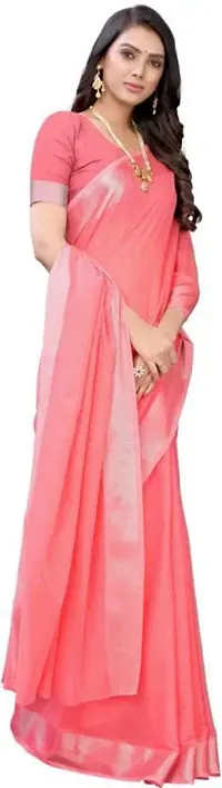 Sitanjali women's trendy cotton silk saree with unstiched blouse Piece (PANCHI GAJRI)-thumb2