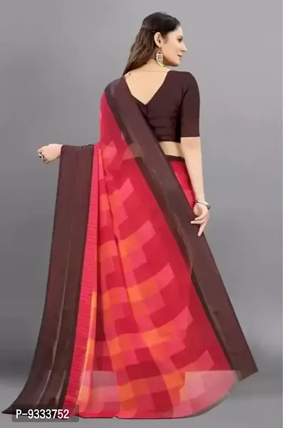 Sitanjali Women's Trendy Georgette Saree with Unstiched Blouse Piece (RANGOLI_Red)-thumb5