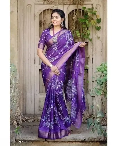 Best Selling Art Silk Saree with Blouse piece 