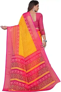 Sitanjali Women's Trendy Brasso Saree With Unstiched Blouse Piece (R_SONIKA YELLOW)-thumb2