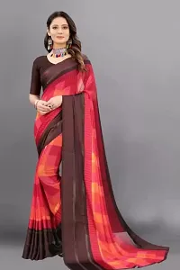 Sitanjali Women's Trendy Georgette Saree with Unstiched Blouse Piece (RANGOLI_Red)-thumb1