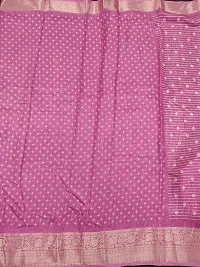 Stylish Silk Blend Saree With Blouse Piece For Women-thumb3