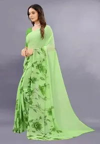 Sitanjali Women's Trendy Georgette Saree with Unstiched Blouse Piece (HEENA GREEN(NEW)-thumb2