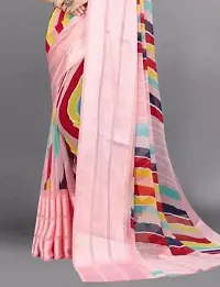 Sitanjali Women's Trendy Georgette Saree with Unstiched Blouse Piece (R_LEHER PINK(NEW)-thumb2