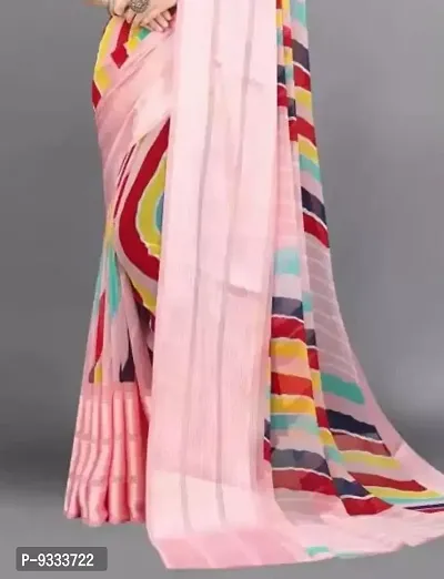 Sitanjali Women's Trendy Georgette Saree with Unstiched Blouse Piece (R_LEHER PINK(NEW)-thumb3