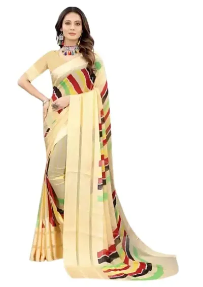 Trending Georgette Saree with Blouse piece 