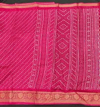 Stylish Silk Blend Saree With Blouse Piece For Women-thumb3