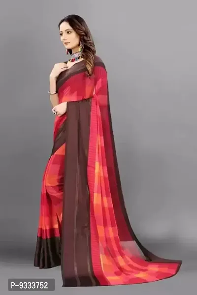 Sitanjali Women's Trendy Georgette Saree with Unstiched Blouse Piece (RANGOLI_Red)-thumb4