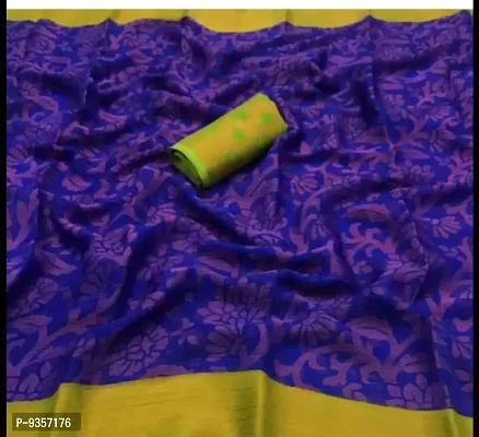 Beautiful Brasso Saree with Blouse piece-thumb0
