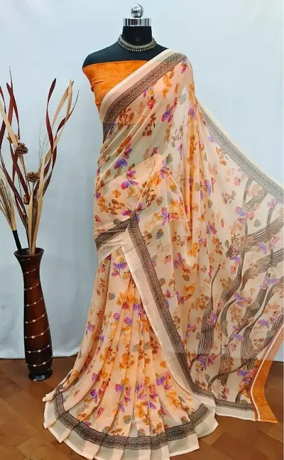 Classic Georgette Saree with Blouse piece