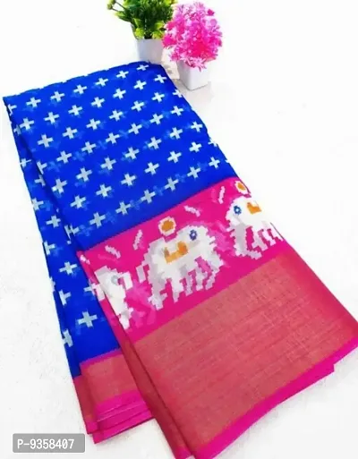 Beautiful Cotton Printed Saree with Blouse piece