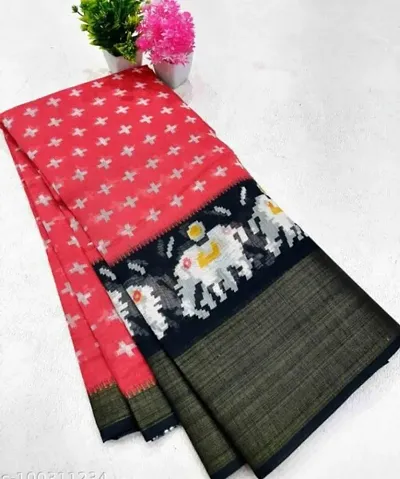 Cotton Printed Sarees With Blouse Piece