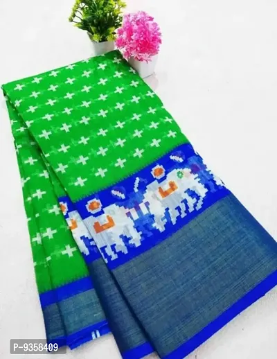 Beautiful Cotton Printed Saree with Blouse piece