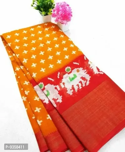 Beautiful Cotton Printed Saree with Blouse piece