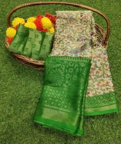 Attractive brasso viscose silk saree with blouse