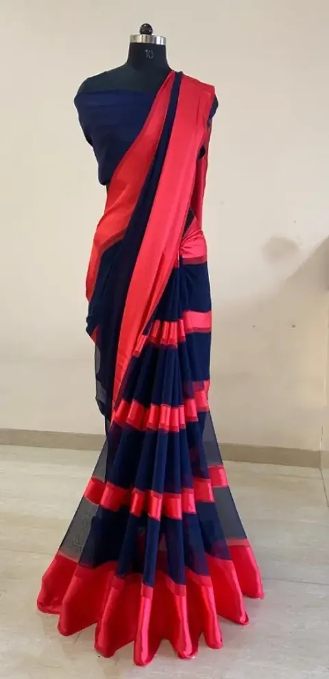 New Trendy Georgette Printed Sarees with Blouse Piece