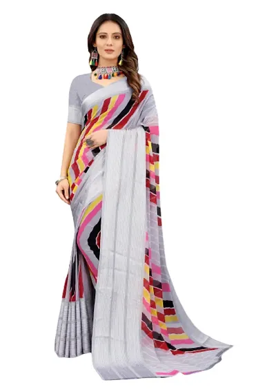 Must Have Georgette Saree with Blouse piece 