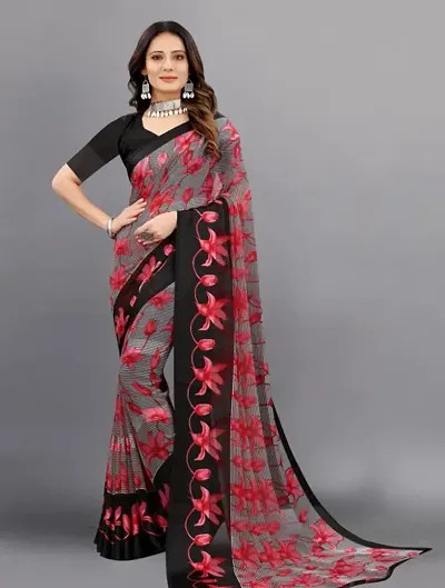 Must Have Satin Saree with Blouse piece 