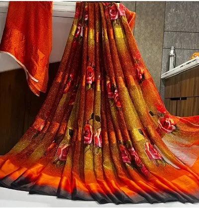 Alluring Satin Saree with Blouse piece 