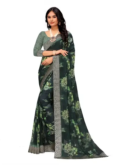 Trending Georgette Saree with Blouse piece 