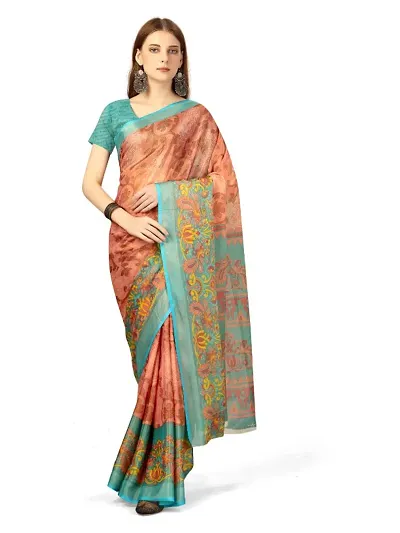 Attractive Brasso Saree with Blouse piece 