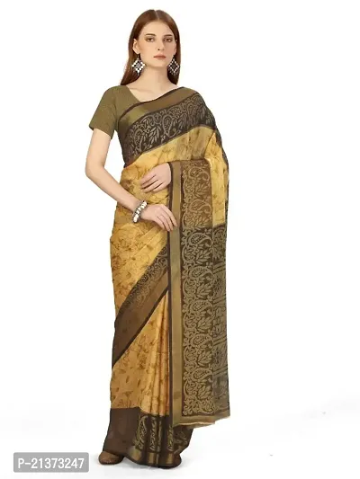 Classic Printed Saree with Blouse piece for Women-thumb0