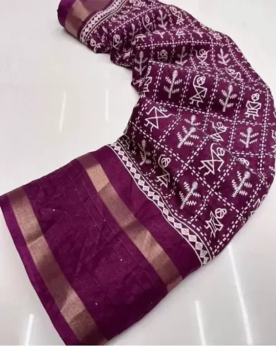 Womans Dola Silk Saree With Blouse Piece