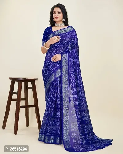 Classic Silk Blend Saree with Blouse piece for women