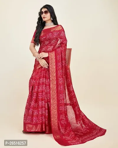 Classic Silk Blend Saree with Blouse piece for women