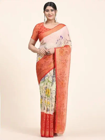 Best Selling Chiffon Saree with Blouse piece 