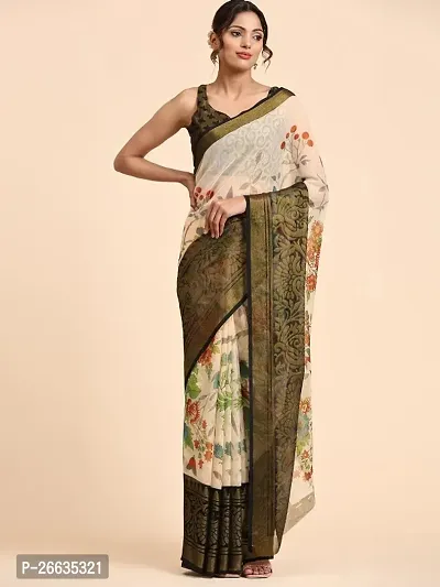 Classic Brasso Printed Saree with Blouse piece