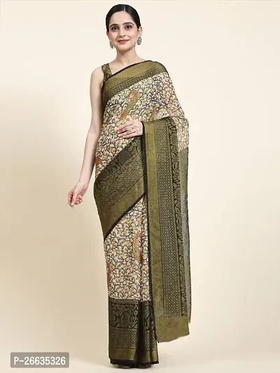 Classic Brasso Printed Saree with Blouse piece