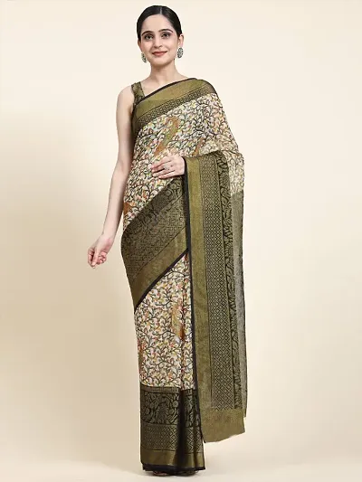 Must Have Brasso Saree with Blouse piece 