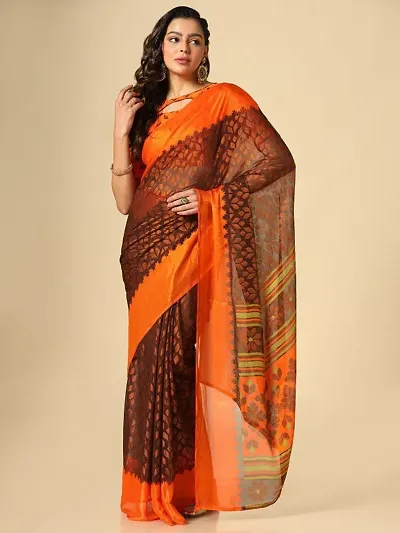 WOMANS BRASSO SAREE WITH BLOUSE PIECE