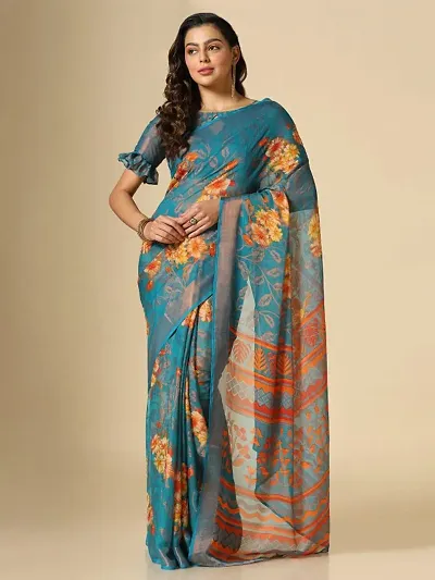 WOMANS BRASSO SAREE WITH BLOUSE PIECE