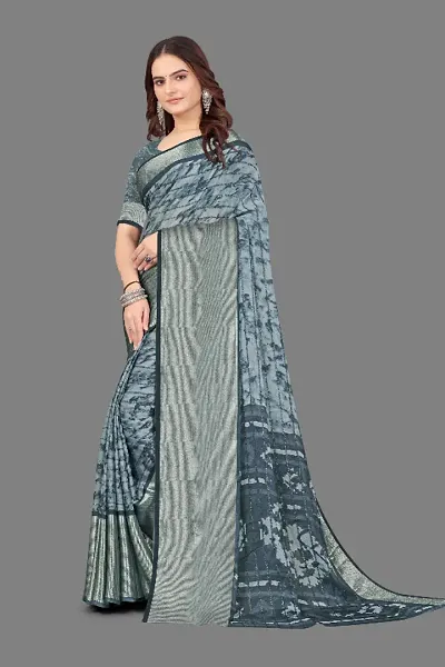 Hot Selling Chiffon Saree with Blouse piece 