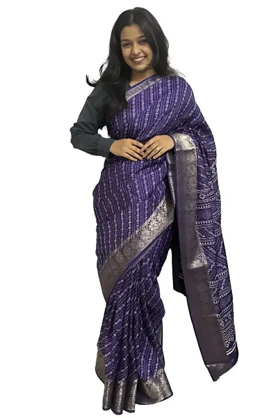 New In Art Silk Saree with Blouse piece 