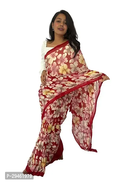 Classic Georgette  Printed Saree with Blouse piece