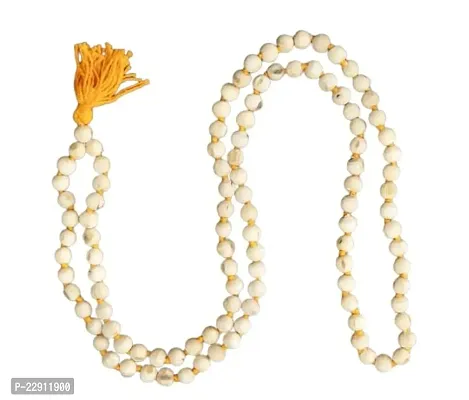 Tulsi Mala/Holy Basil Rosary For Wearing, Jaap/Chanting Or Pooja, 108+1 Beads With Tassel | Natural Mala/Hindu Prayer Beads (Round Tulsi Mala With Japa Bag)