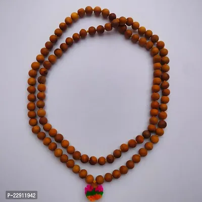 Brown 108 Beads Genuine Sandlewood Tibetan Meditation Prayer Japa Mala, Necklace. 8Mm Beads Size