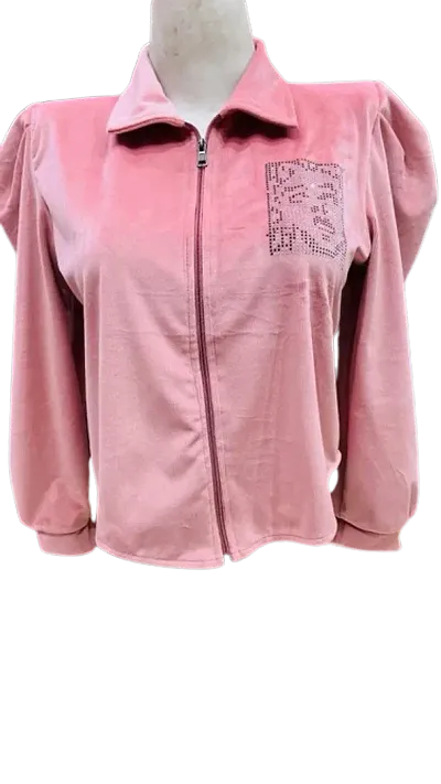 Stylish Pink Cotton Jacket For Women