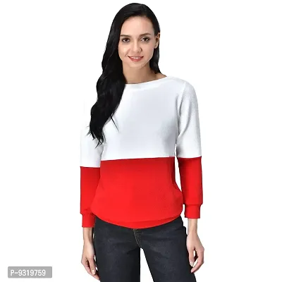 Meijaata Women's Casual Stylish Full Sleeves Polyester Lycra Sweatshirt