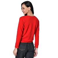 Meijaata Women's Casual Stylish Fullsleeve Polyester Lycra Boatneck Sweatshirt-thumb1