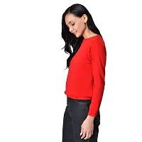 Meijaata Women's Casual Stylish Fullsleeve Polyester Lycra Boatneck Sweatshirt-thumb2