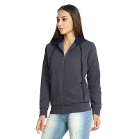 Meijaata Full Sleeve Regular fit Zipper Hoodie/Poly Lycra Hoodie/Winter Jacket/Running Hoodie/Zipper Sweatshirt for Women-thumb2